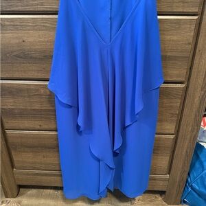 Elegant Blue Layered Dress